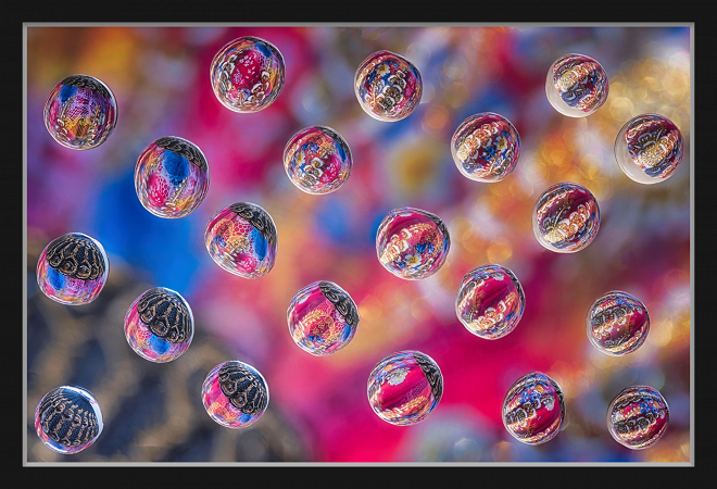 Hand Fan on Bubbles