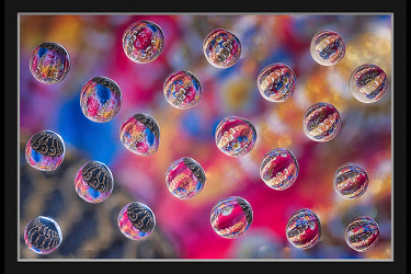 Hand Fan on Bubbles